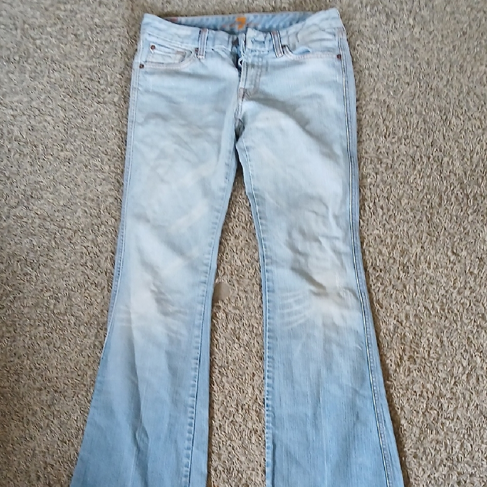 7 For All Mankind Light Blue Flare Jeans